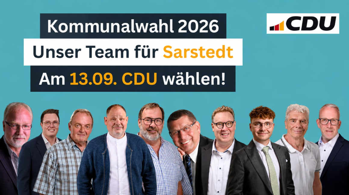 CDU Sarstedt startet mit neuem Team in die Kommunalwahl